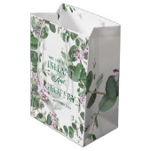 Sac Cadeau Moyen Eucalyptus Leaves Greenery Wedding (Dos Angle)