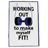 Sac Cadeau Moyen Exercice Poids de l'entraînement (Devant)