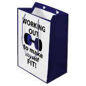 Sac Cadeau Moyen Exercice Poids de l'entraînement (Dos Angle)