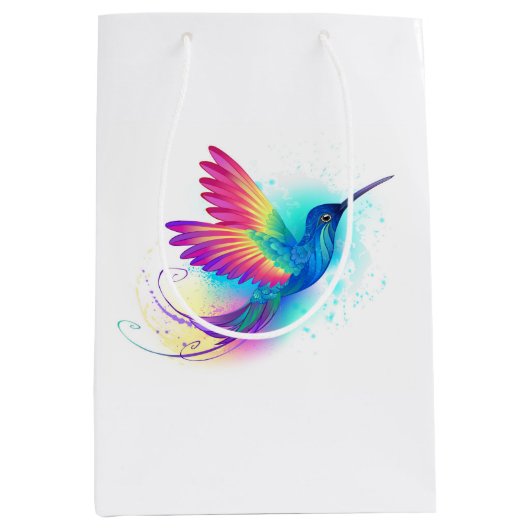 Sac Cadeau Moyen Exotic Rainbow Hummingbird (Devant)
