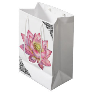 Sac Cadeau Moyen Exquis vecteur noir et blanc Thai Lai Kanok