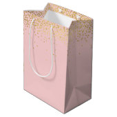 Sac Cadeau Moyen Eyelashes d'anniversaire avec Parties scintillant (Dos Angle)