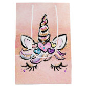 Sac Cadeau Moyen Face de licorne (Dos)