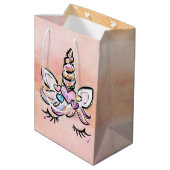 Sac Cadeau Moyen Face de licorne (Dos Angle)