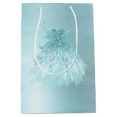 Sac Cadeau Moyen Fairy Wing Mint Gown | Luxe Pearl Green Aqua Sheen (Devant)