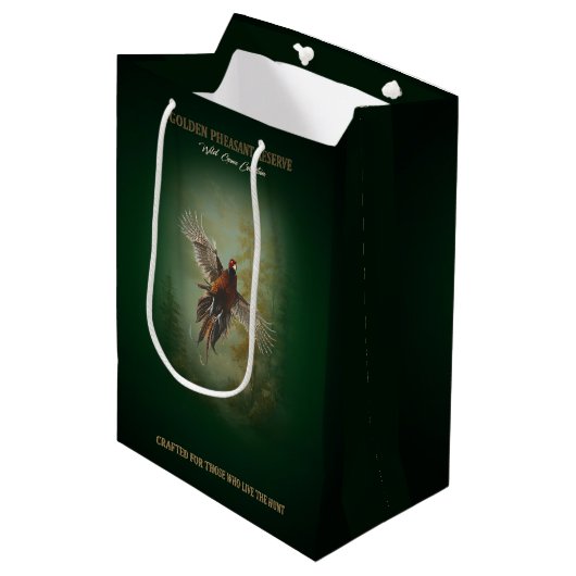 Sac Cadeau Moyen Faisan, Chasse Royale (Devant Angle)