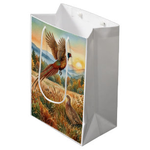 Sac Cadeau Moyen Faisan Forever . Aquarelle