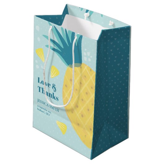 Sac Cadeau Moyen Faisons la fête comme un ananas (Dos Angle)