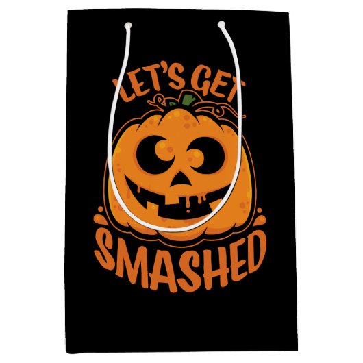 Sac Cadeau Moyen Faisons tomber Tipsy Halloween Jack-O’-Lantern (Devant)