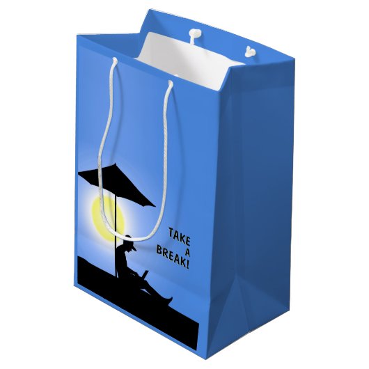 Sac Cadeau Moyen "Faites une pause !" (Dos Angle)