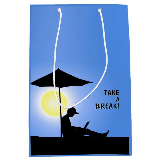 Sac Cadeau Moyen "Faites une pause !" (Devant)