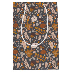 Sac Cadeau Moyen Fall Leaves, le motif de la nuit d'automne