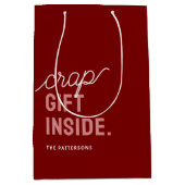 Sac Cadeau Moyen Fantastique Noël Rouge (Devant)