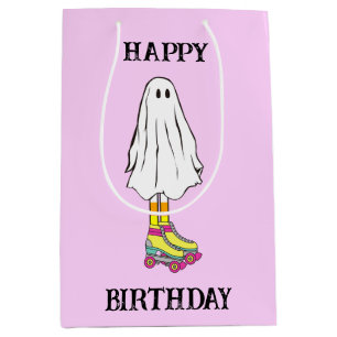 Sac Cadeau Moyen Fantôme Coloré D'Halloween Avec Patins À Roulettes