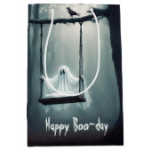 Sac Cadeau Moyen Fantôme d'anniversaire et Corbeau (Devant)