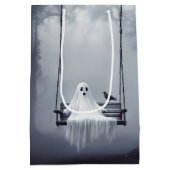 Sac Cadeau Moyen Fantôme Sur Une Chaîne Avec Corbeau (Dos)