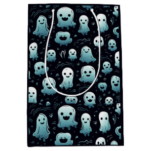 Sac Cadeau Moyen Fantômes bleus Mignons Moderne Adorable Halloween