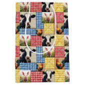 Sac Cadeau Moyen Farm Animals Quilt Pattern (Devant)