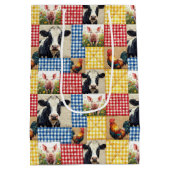 Sac Cadeau Moyen Farm Animals Quilt Pattern (Dos)