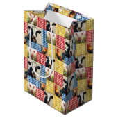 Sac Cadeau Moyen Farm Animals Quilt Pattern (Dos Angle)