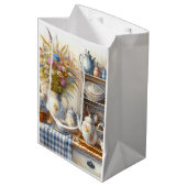 Sac Cadeau Moyen Farmhouse Coffee Pot and Wildflowers  (Devant Angle)