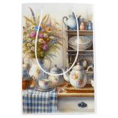 Sac Cadeau Moyen Farmhouse Coffee Pot and Wildflowers  (Devant)