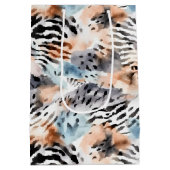 Sac Cadeau Moyen Faune Safari Animaux Fourrures Prints Motif (Dos)