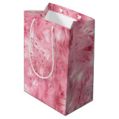 Sac Cadeau Moyen Faux Faux Rose (Dos Angle)