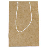 Sac Cadeau Moyen Faux Rustic Tan Kraft Paper Look (Devant)
