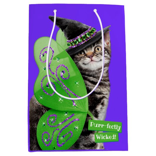 Sac Cadeau Moyen Fée de sorcière de Kitten (Devant)