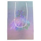 Sac Cadeau Moyen Fée Ethereal | Rainbow Ombre Pastel Sheen (Dos)