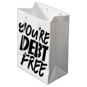 Sac Cadeau Moyen Félicitations (Devant Angle)