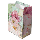 Sac Cadeau Moyen Félicitations arrière - plan de scrapbook Custom P (Dos Angle)