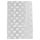 Sac Cadeau Moyen Félicitations Coeurs Mariages blancs (Dos)