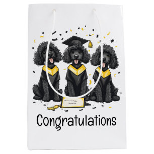 Sac Cadeau Moyen Félicitations Diplôme Standard Poodle Dogs