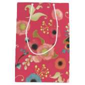 Sac Cadeau Moyen Félicitations Grad. Modèle floral moderne (Dos)