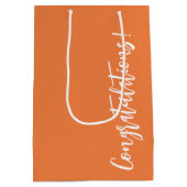 Sac Cadeau Moyen Félicitations Orange (Dos)