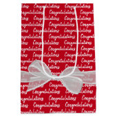 Sac Cadeau Moyen Félicitations Pour La Diplôme Avec Bow (Dos)