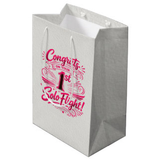 Sac Cadeau Moyen Félicitations pour votre 1er vol solo