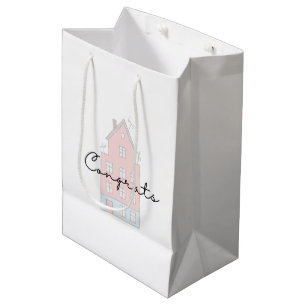 Sac Cadeau Moyen Félicitations Pour Votre Nouveau Cadeau À La Maiso