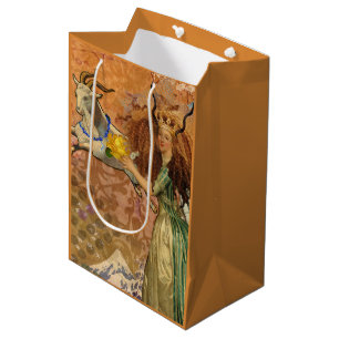 Sac Cadeau Moyen Femme Capricorne Chèvre Fantaisie Amusant