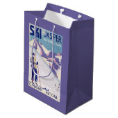 Sac Cadeau Moyen Femme posant l'affiche ouverte de pentes (Dos Angle)