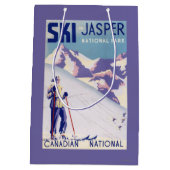 Sac Cadeau Moyen Femme posant l'affiche ouverte de pentes (Dos)