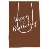 Sac Cadeau Moyen Fenêtre Avec Orange Daisy Anniversaire (Dos)