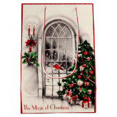 Sac Cadeau Moyen Fenêtre de Noël (Dos)