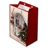 Sac Cadeau Moyen Fenêtre de Noël (Dos Angle)