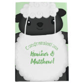 Sac Cadeau Moyen Ferme de Baby showers à moutons (Devant)