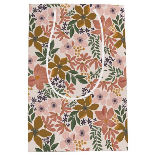 Sac Cadeau Moyen Ferme Florale (Devant)