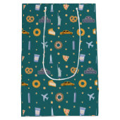 Sac Cadeau Moyen Festif New York Motif Noël vert (Dos)