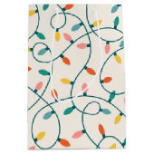 Sac Cadeau Moyen Festif Rétro Noël Light Strand Motif (Devant)